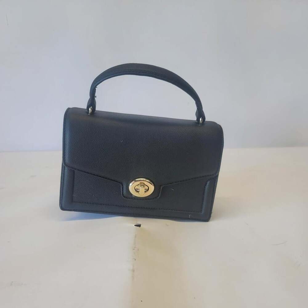 Madden Girl Black Structured Top Handle Handbag